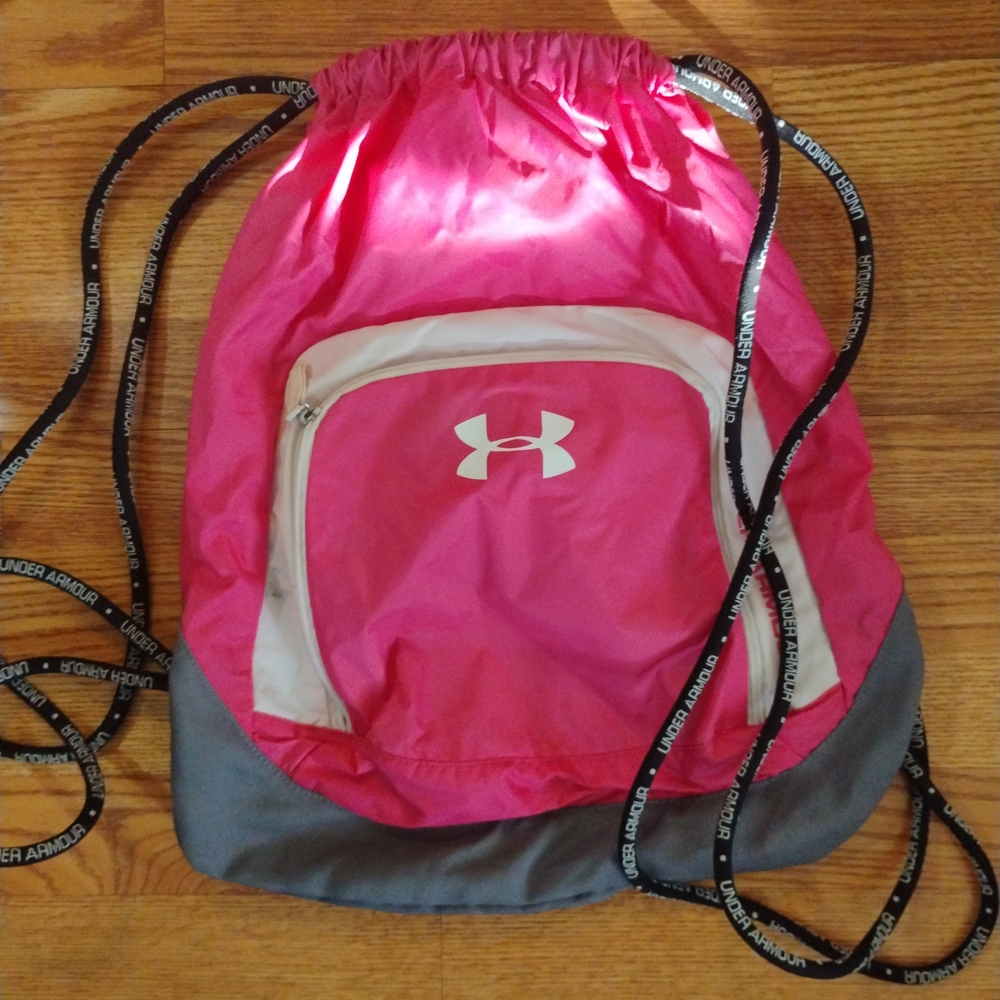 Under Armour Pink and Gray Backpack